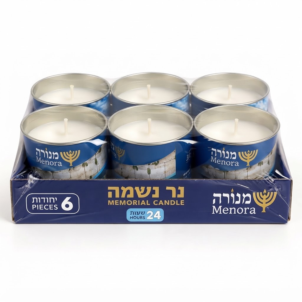 מארז נרות נשמה - 6 יח'