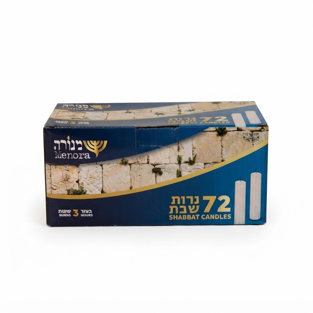 נרות שבת ארוכים 72 יח'