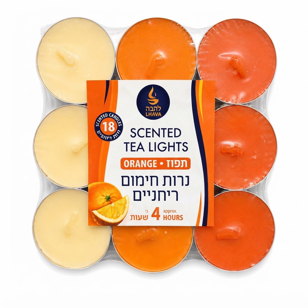 נרות חימום ריחני 4 שעות-תפוז
