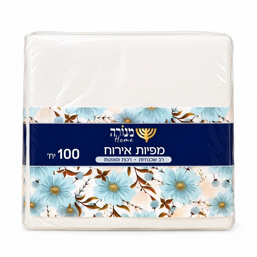 מפיות אירוח לבנות-100 יח'
