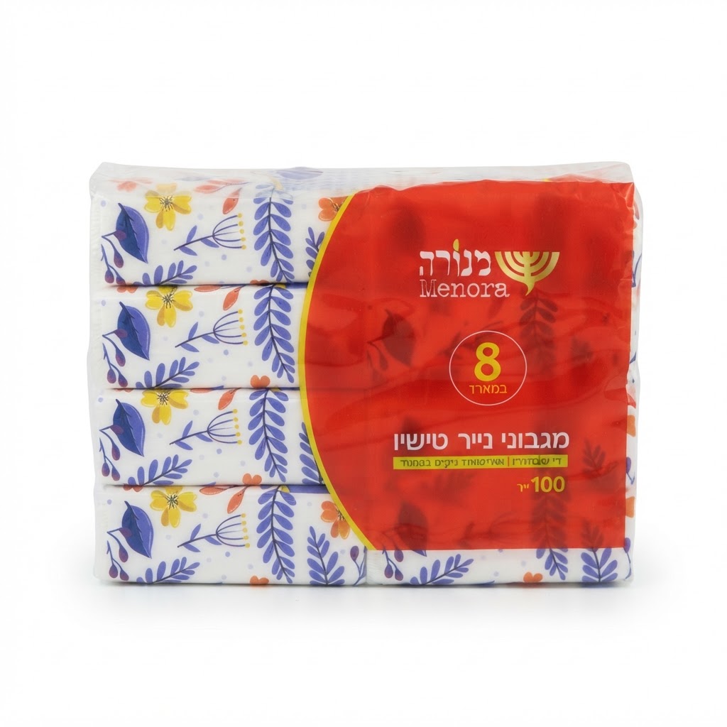 מגבוני נייר טישו - 8 במארז