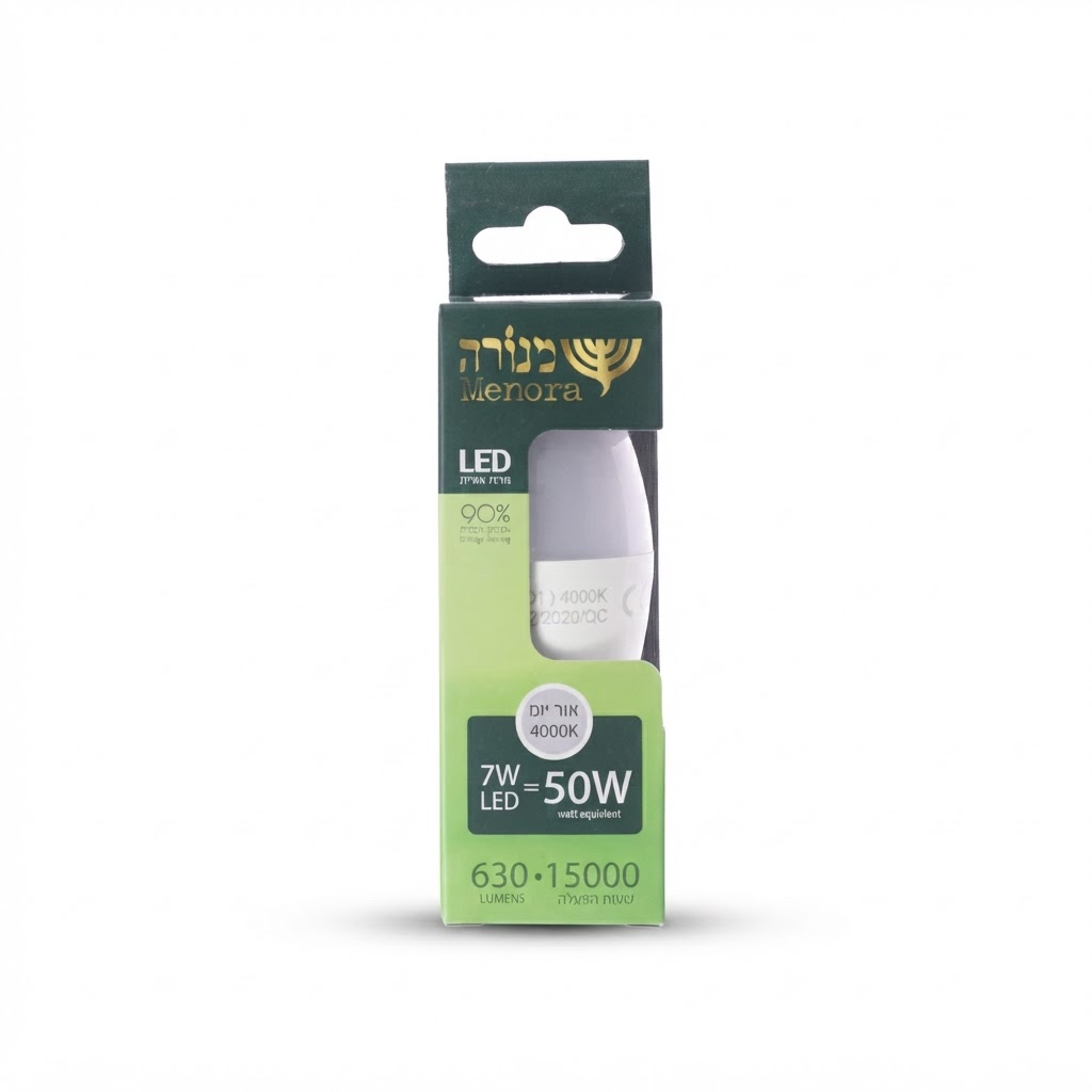 נורת לד 7W - אור יום 4000K