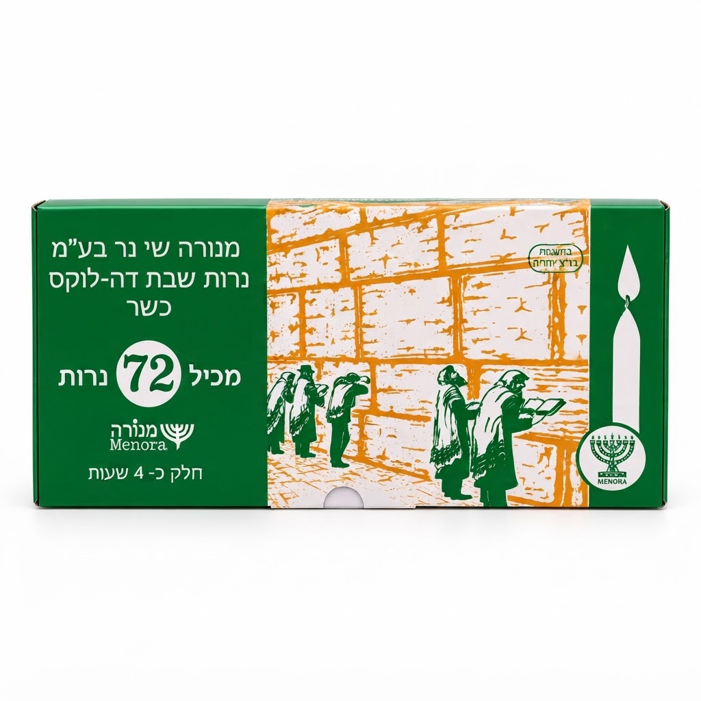  72 נרות שבת דה-לוקס