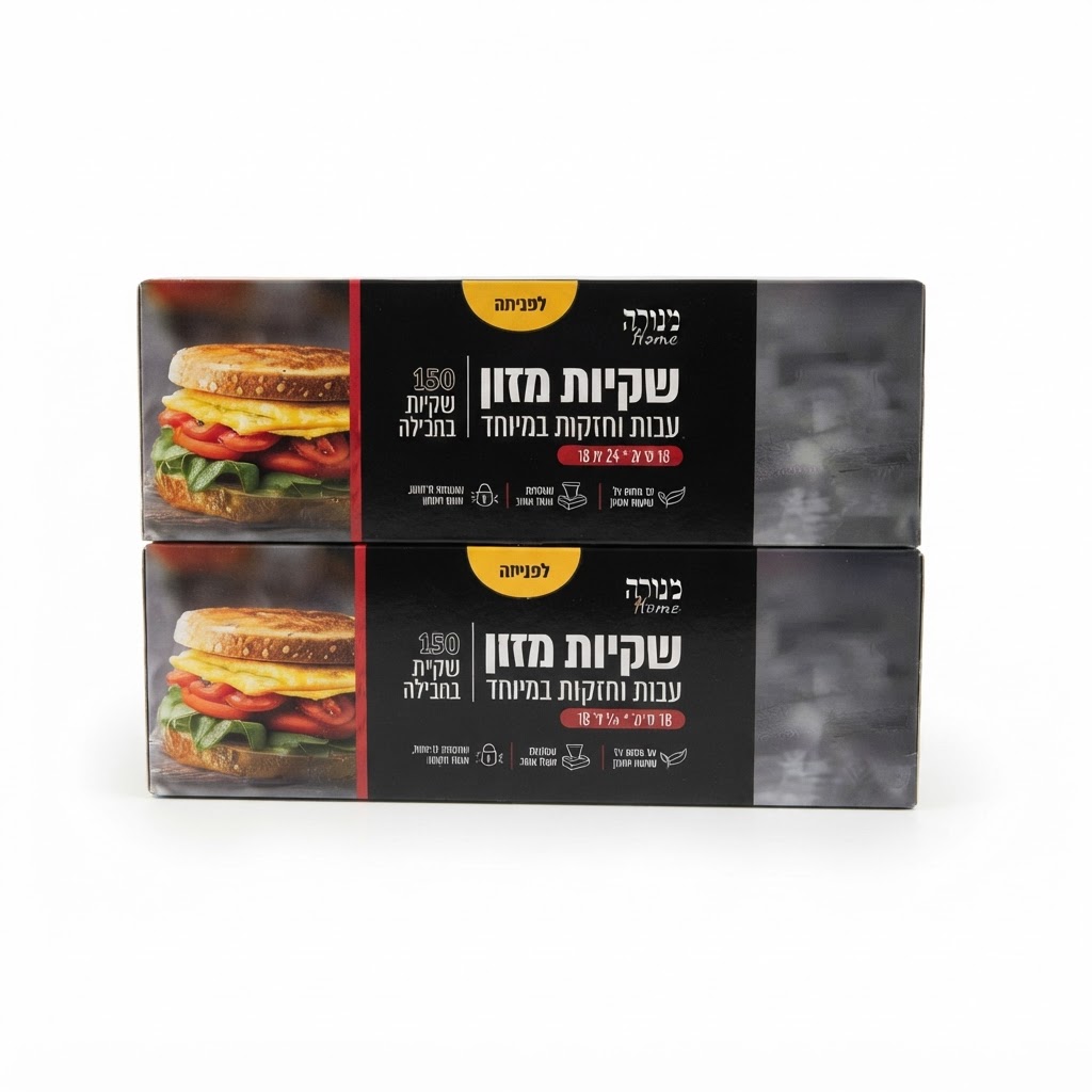 שקיות מזון מרשרשות בקופסא-10 יח'