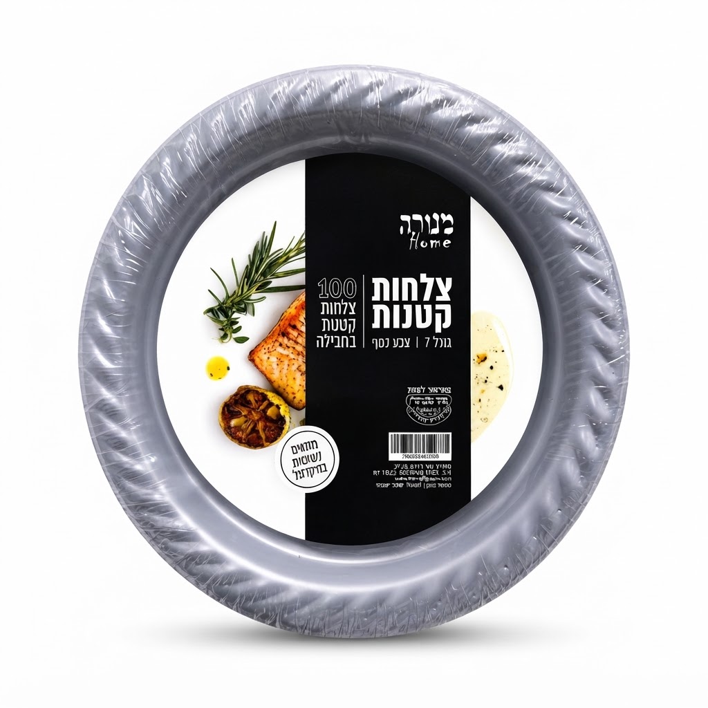 צלחות pp קטנות - זהב וכסף