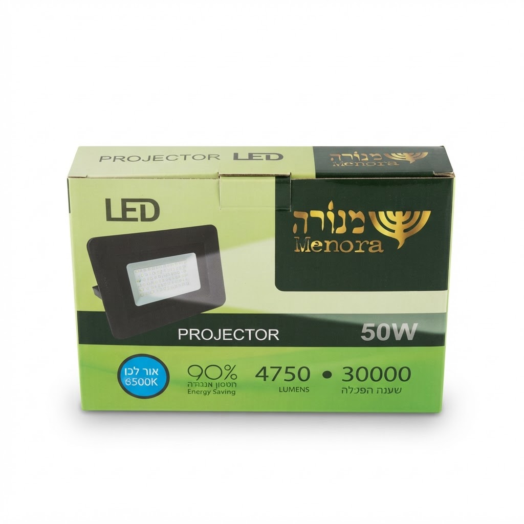 פרוז'קטור לד 50W - אור לבן 6500K