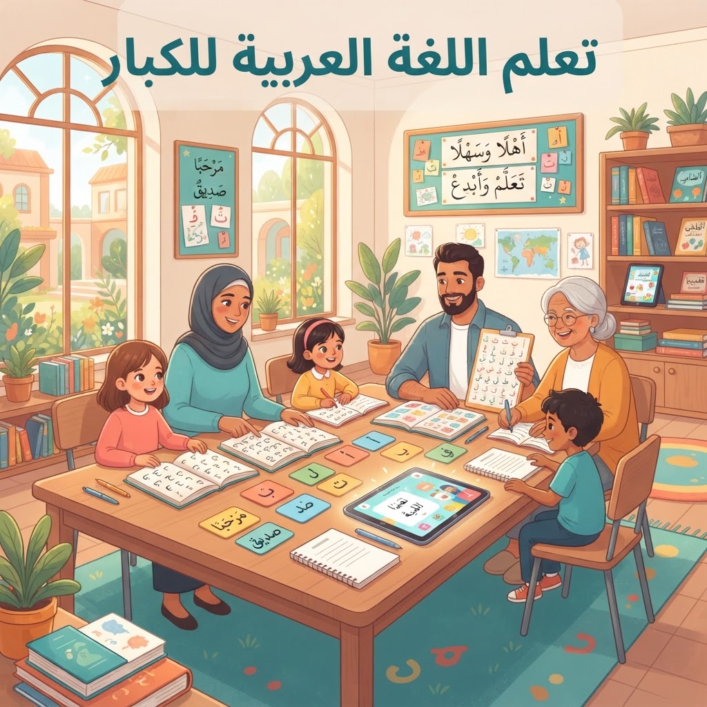 تعلم اللغة العربية للكبار أفضل الطرق والخطوات العملية 