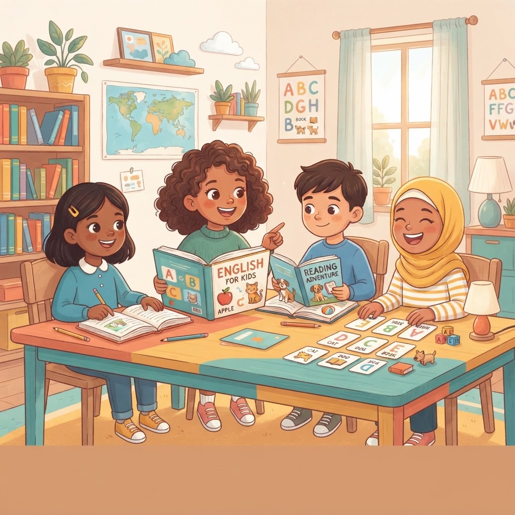 قراءة الإنجليزي للمبتدئين: دليل سهل لتعليم الأطفال خطوة بخطوة