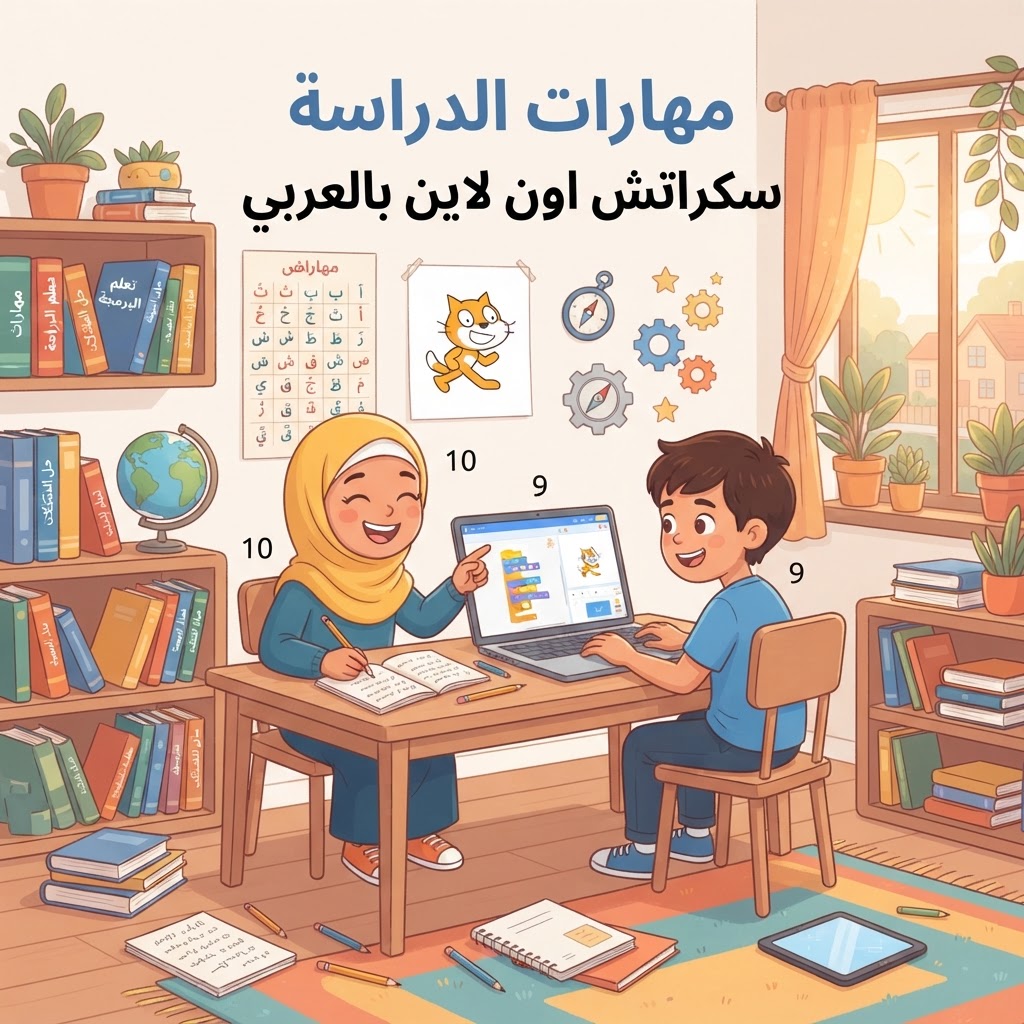 سكراتش اون لاين بالعربي خطوة بخطوة مع جيل العربية