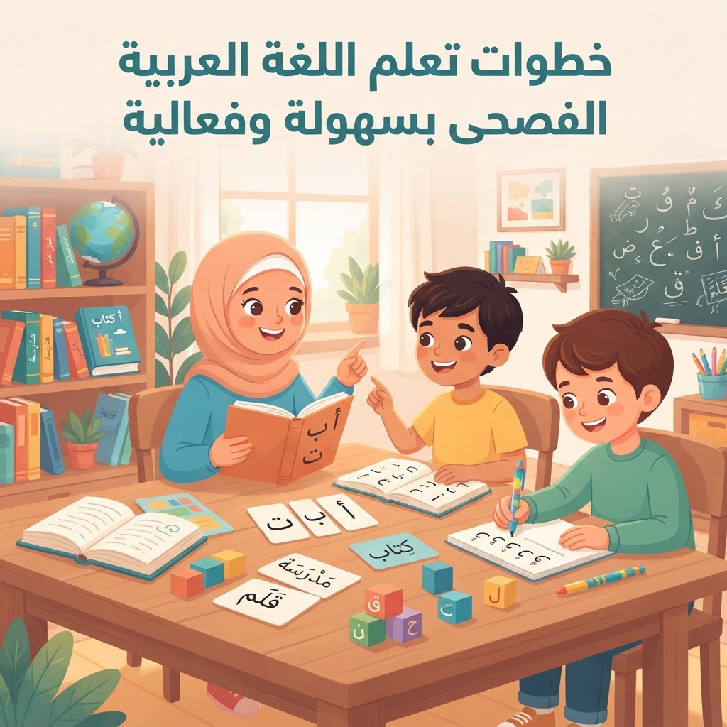 خطوات تعلم اللغة العربية الفصحى بسهولة وفعالية