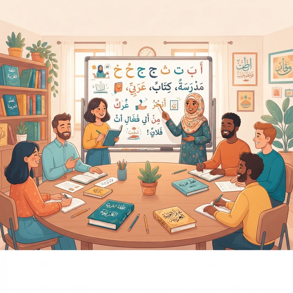 تعليم اللغة العربية للكبار في 9 خطوات فقط