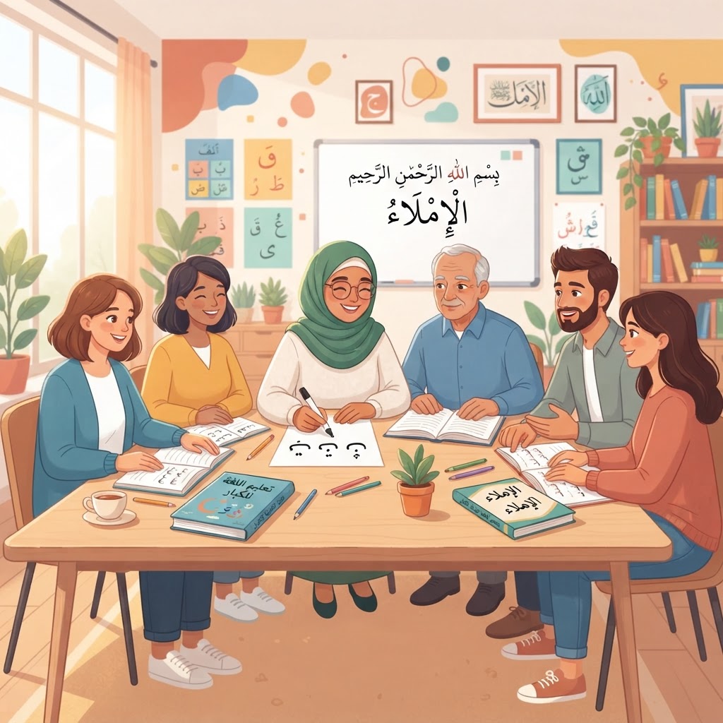 تعليم اللغة العربية للكبار الإملاء: خطوات عملية لتحسين الكتابة دون تعقيد