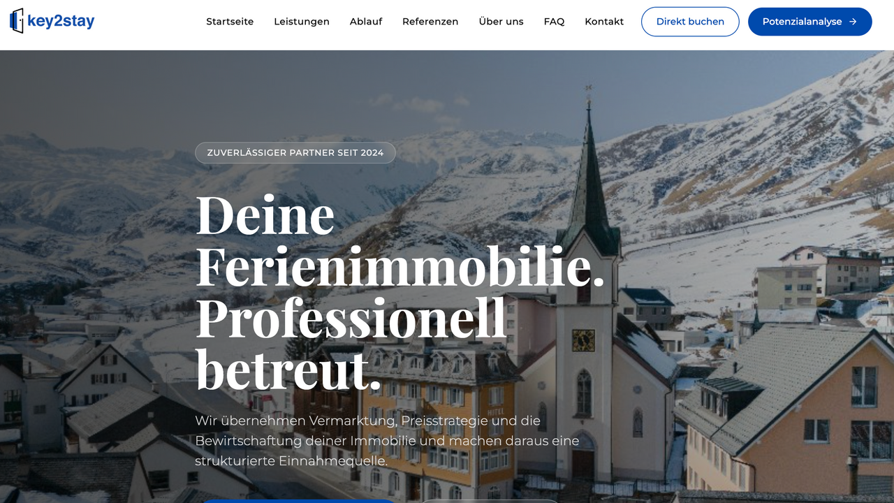 Key2stay Website template preview