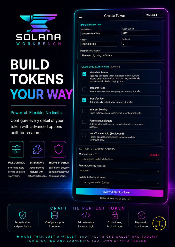 Token-2022 extensions configuration