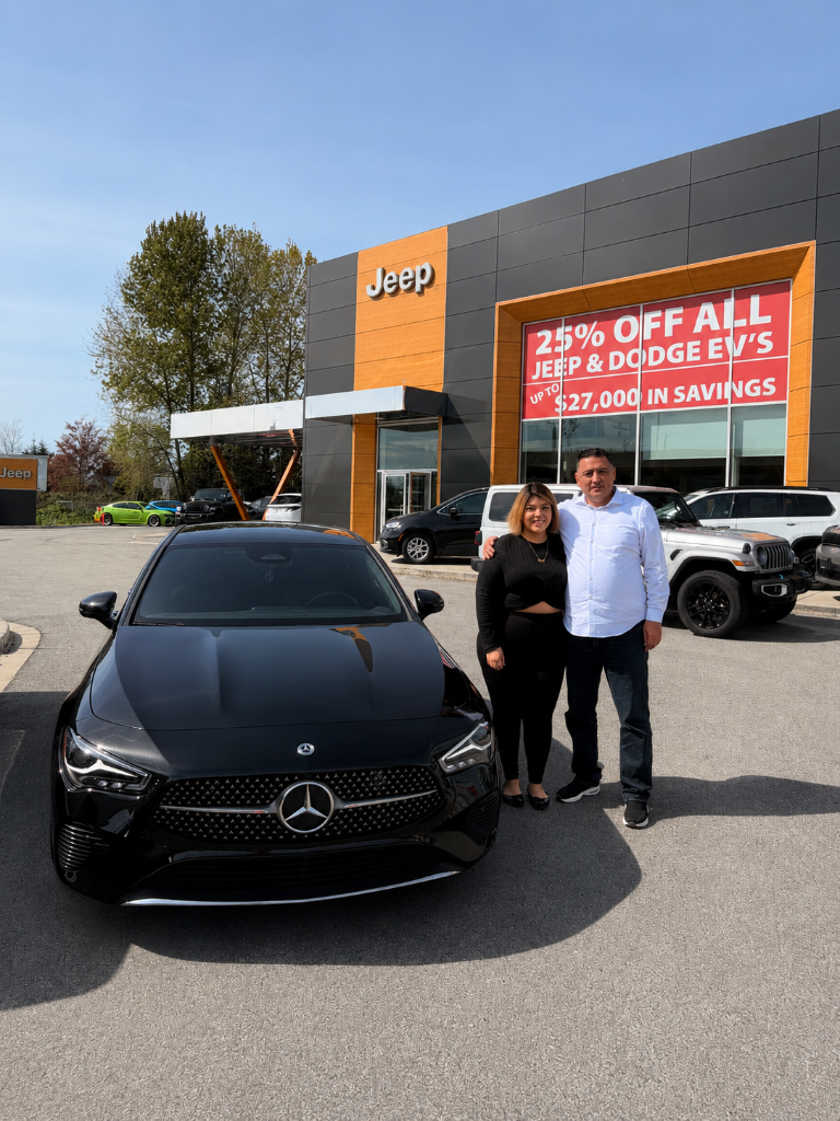 Couple approved for Mercedes-Benz CLA financing in Surrey BC