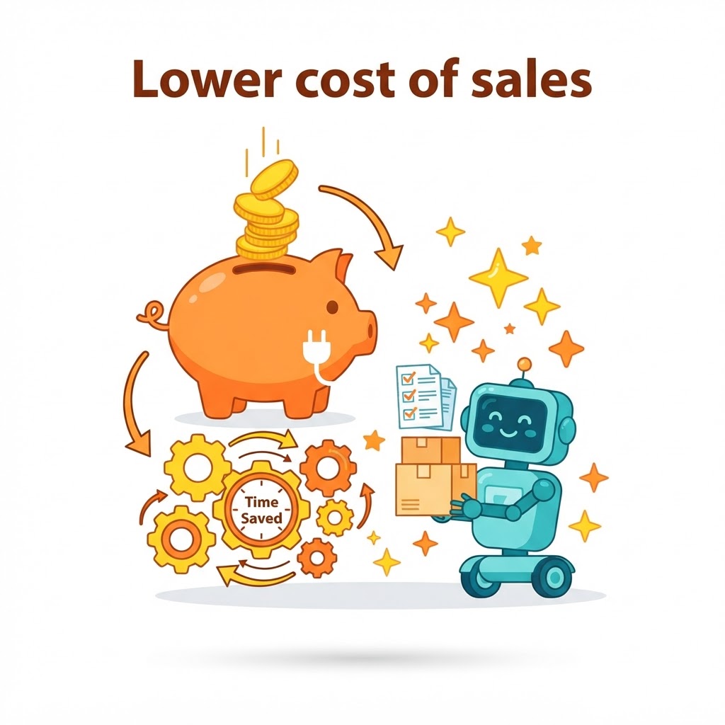 Lower cost of sales
