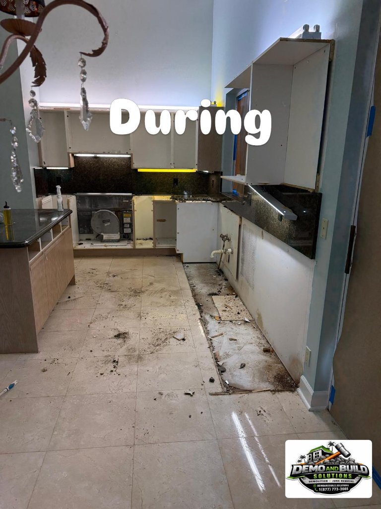 Kitchen during demolition