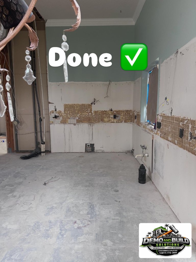 Kitchen after demolition complete