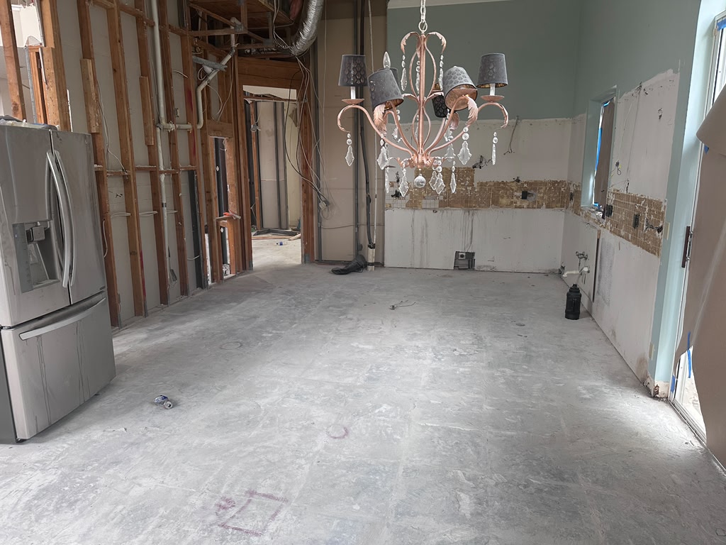 Complete home interior demolition - kitchen gut-out Miami