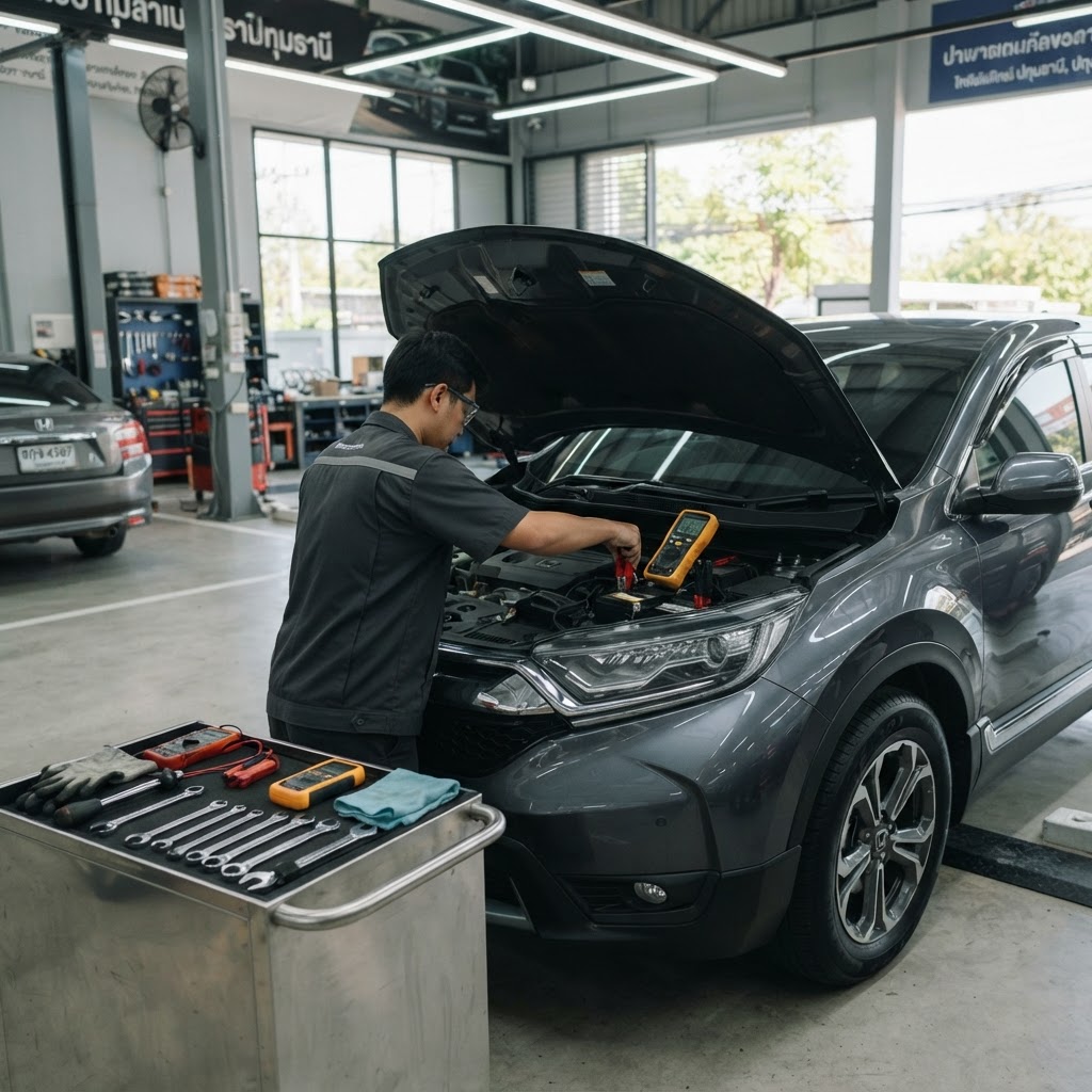 ภาพประกอบบทความ เลือกแบตเตอรี่รถ SUV และรถครอบครัวอย่างไร ให้เหมาะสมกับการใช้งานและพื้นที่ปทุมธานี โดย AI สำหรับร้านแบตเตอรี่ปทุมธานี