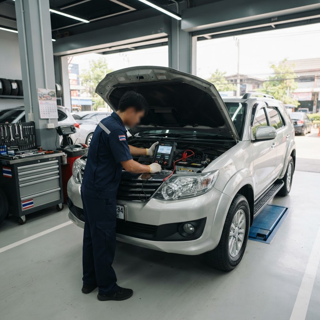 ภาพประกอบบทความ เลือกแบตเตอรี่รถ SUV และ MPV ให้เหมาะกับการใช้งาน พร้อมบริการเปลี่ยนถึงที่ในปทุมธานี โดย AI สำหรับร้านแบตเตอรี่ปทุมธานี