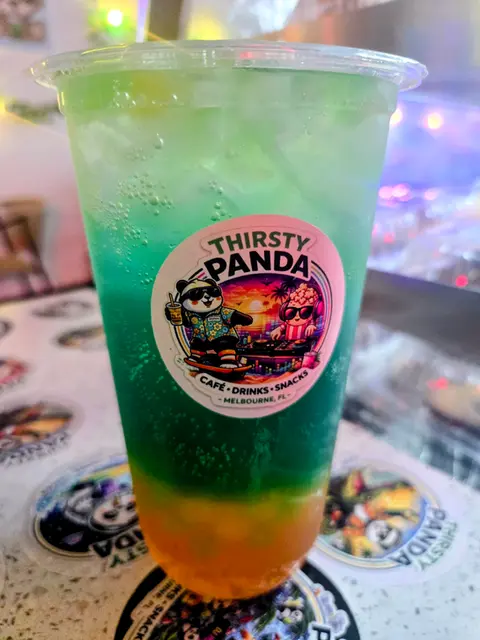 Electric Panda boba drink