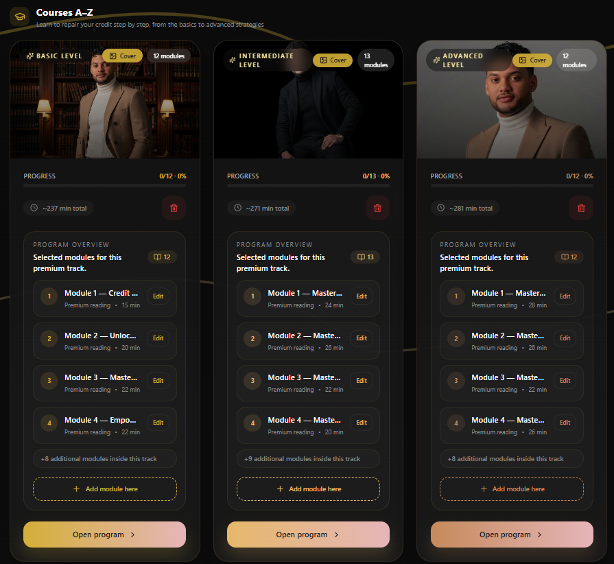 Courses preview