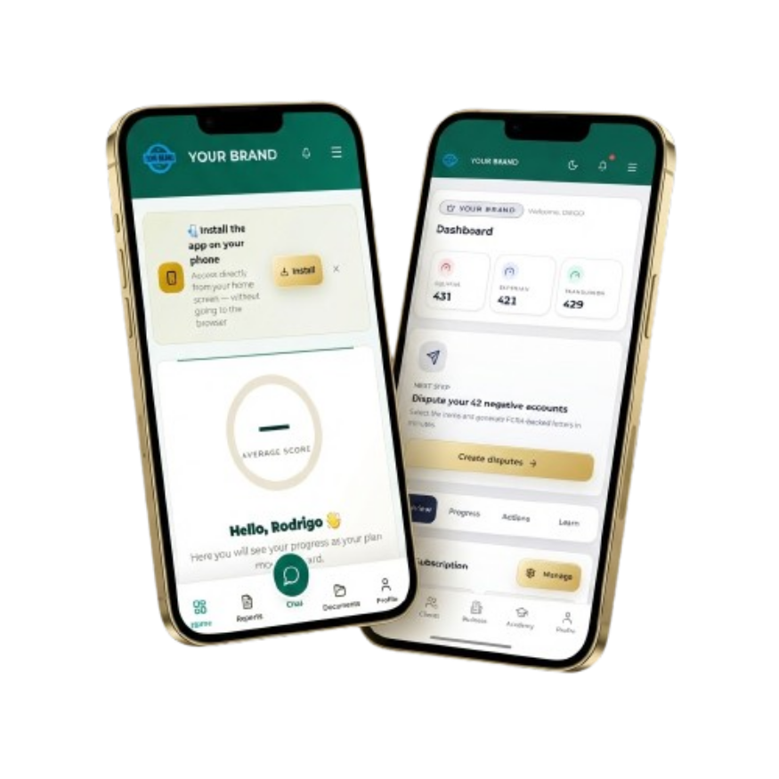 Client mobile app with your brand
