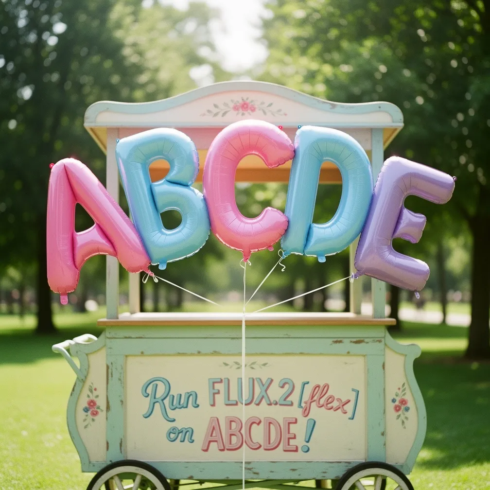 3D Balloon Letters template