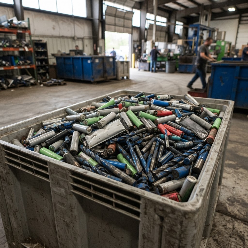 סוללות ליתיום משומשות וכלי קובלט — פסולת תעשייתית