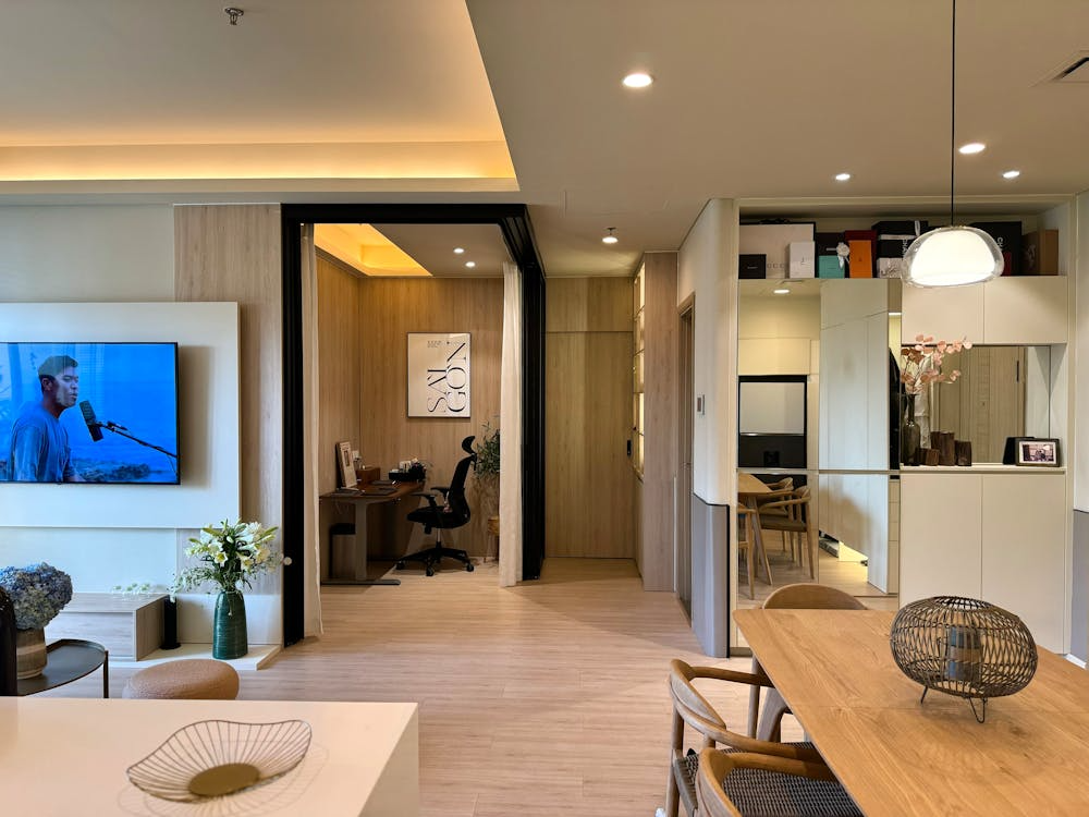 Modern home interior with natural lighting and clean design