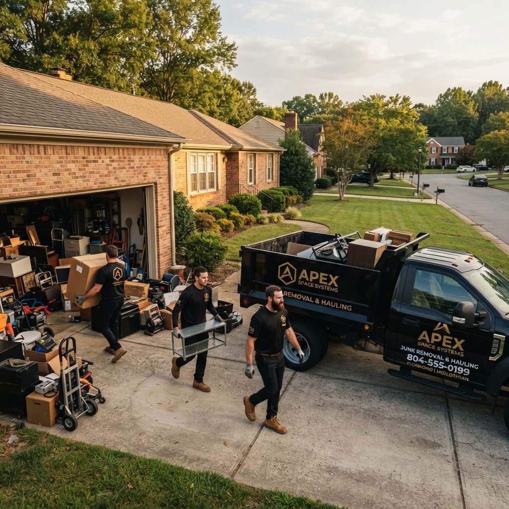 How Much Does a Garage Cleanout Cost in Midlothian VA? (2024 Pricing Guide) — Apex Space Systems blog