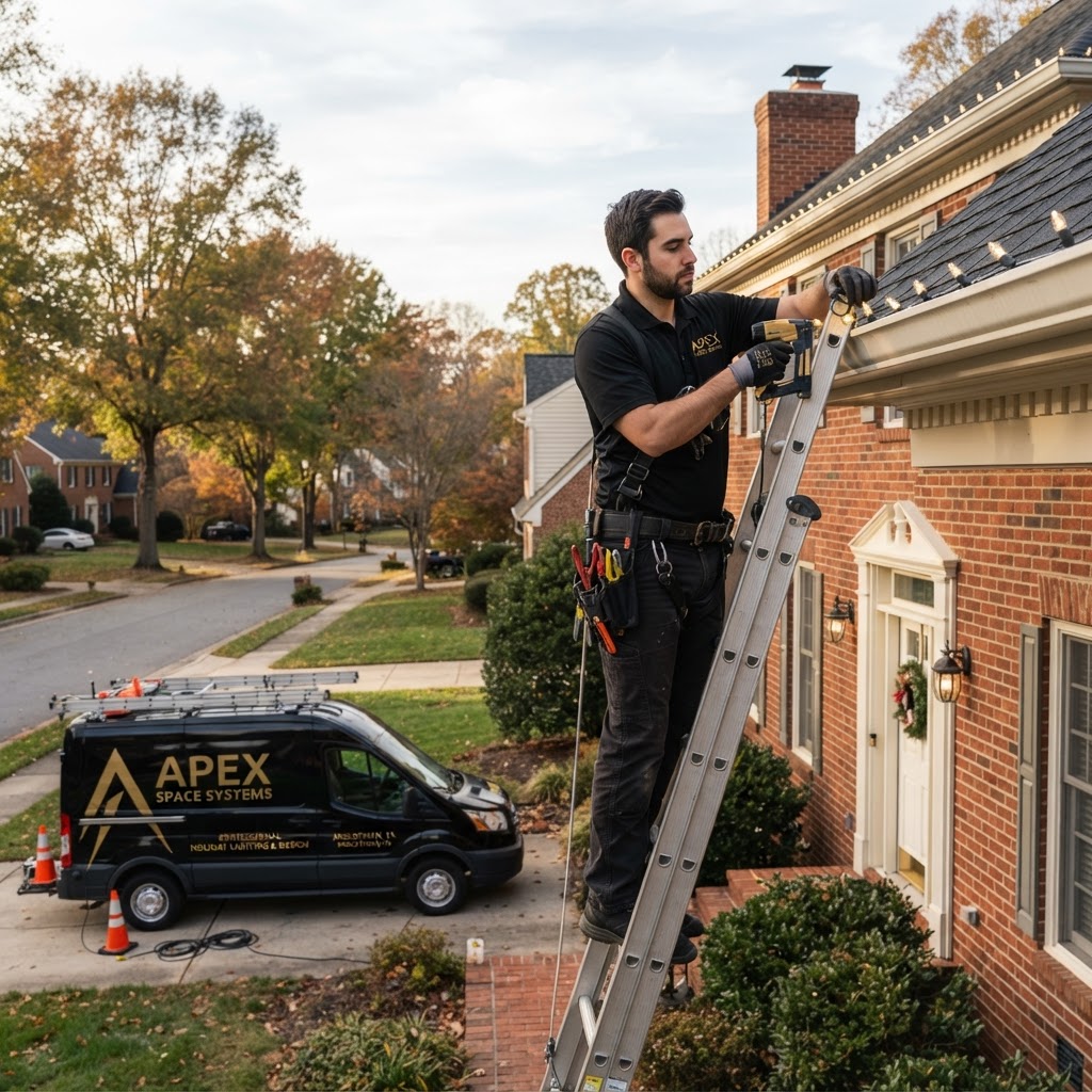 Holiday Light Installation in Midlothian VA: What Homeowners Need to Know Before December — Apex Space Systems blog