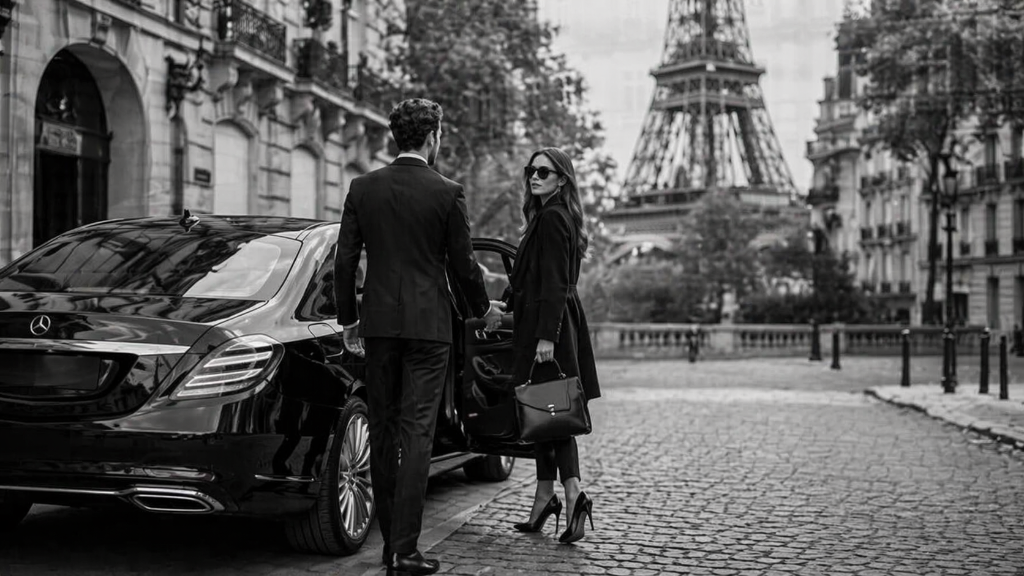 Paris Private Chauffeur Service Private chauffeur service in Paris with a premium Mercedes vehicle