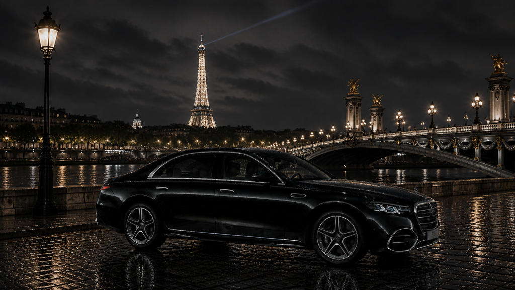 Premium Mercedes chauffeur service Paris