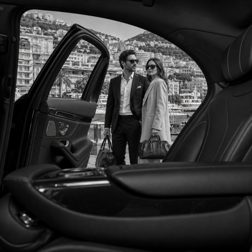 Premium private transfer service in Monaco with chauffeur