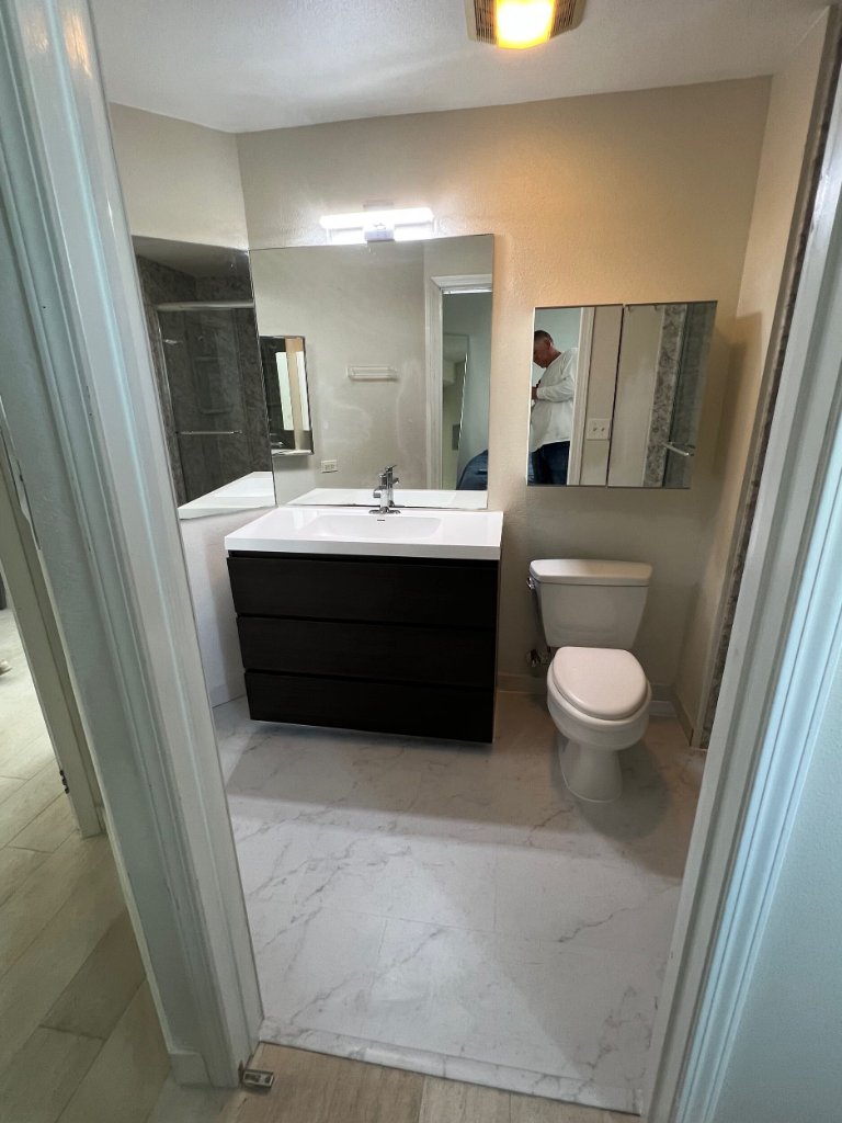Vanity, Shower & Floors