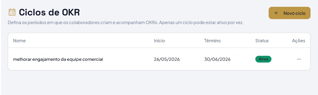Ciclos de OKR