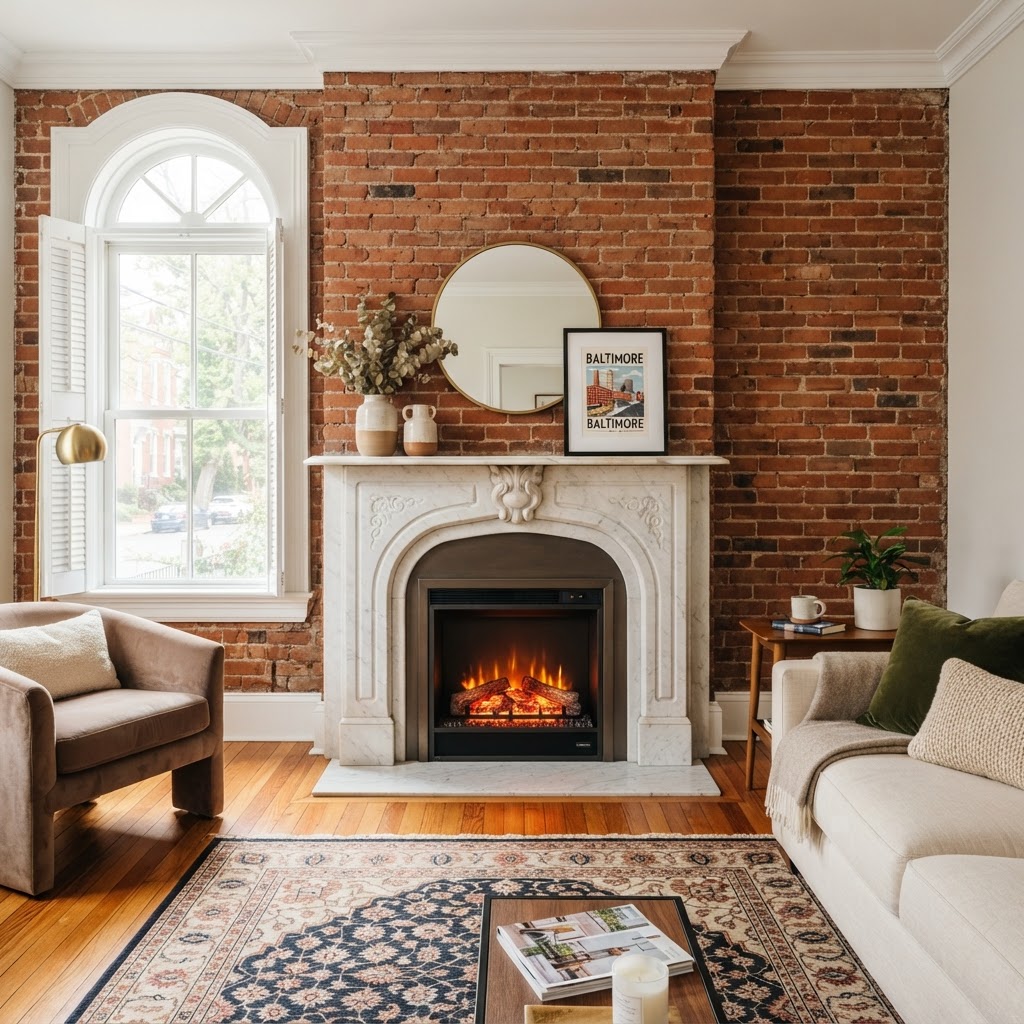 Electric Fireplace Installation: Baltimore Row House Guide