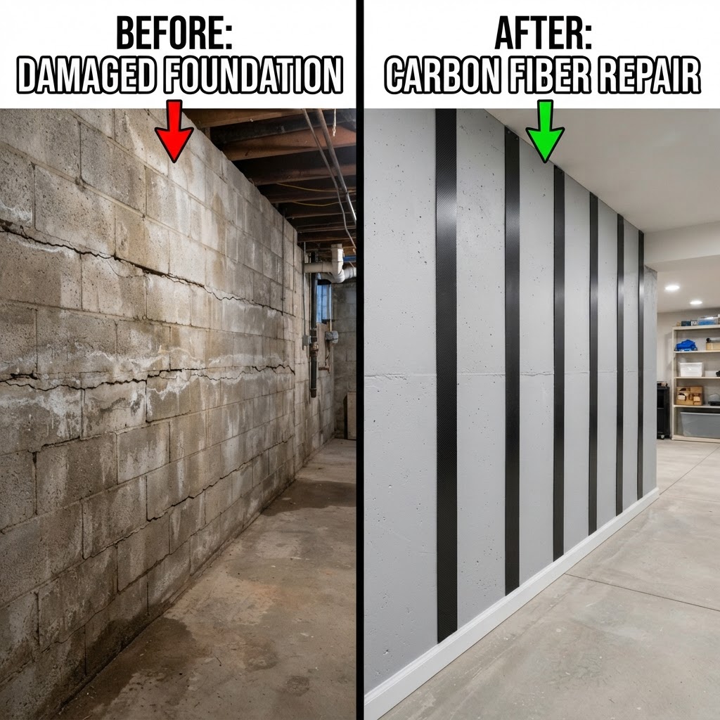 Carbon Fiber Wall Straps Baltimore: Fix Bowed Walls Fast