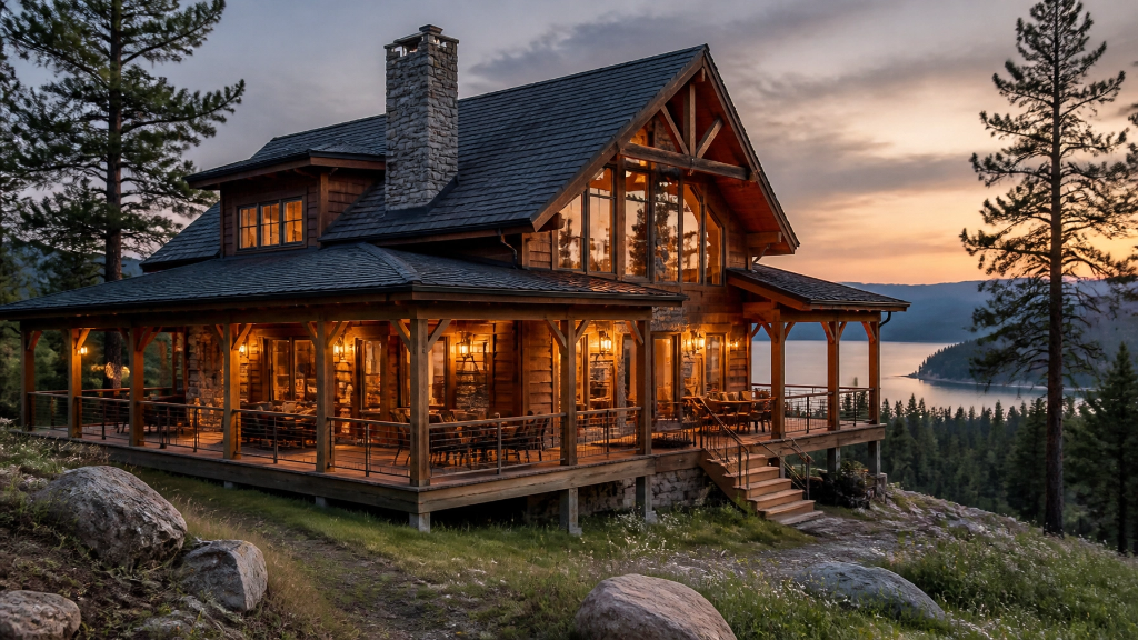 Modern Montana cabin home with views