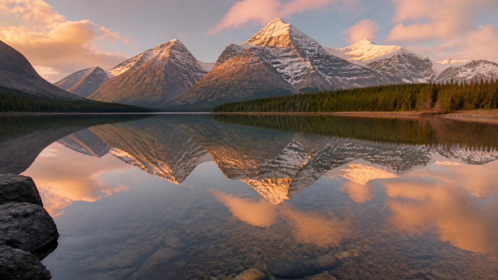 Montana mountain lake reflection