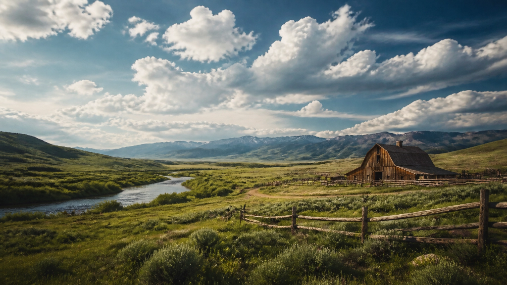 Montana ranch and river valley