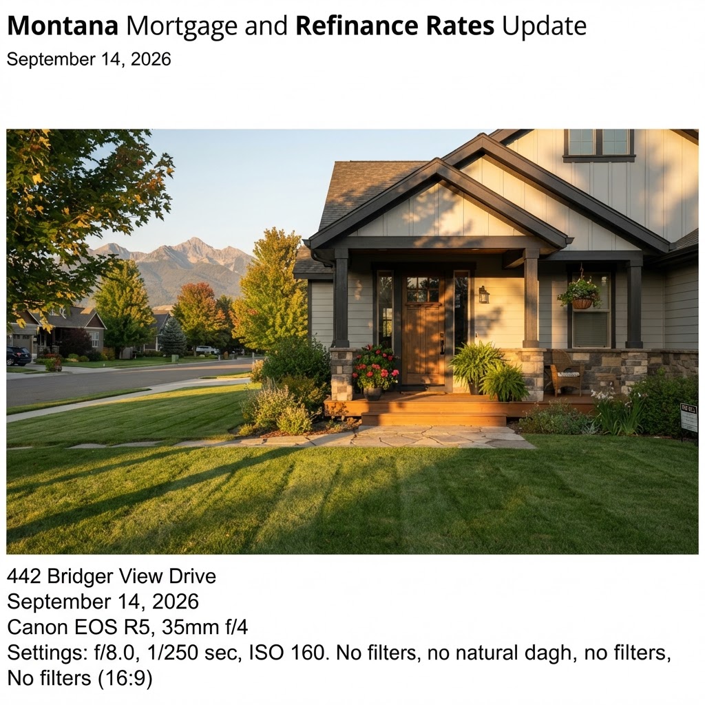 Montana Mortgage and Refinance Rates Update