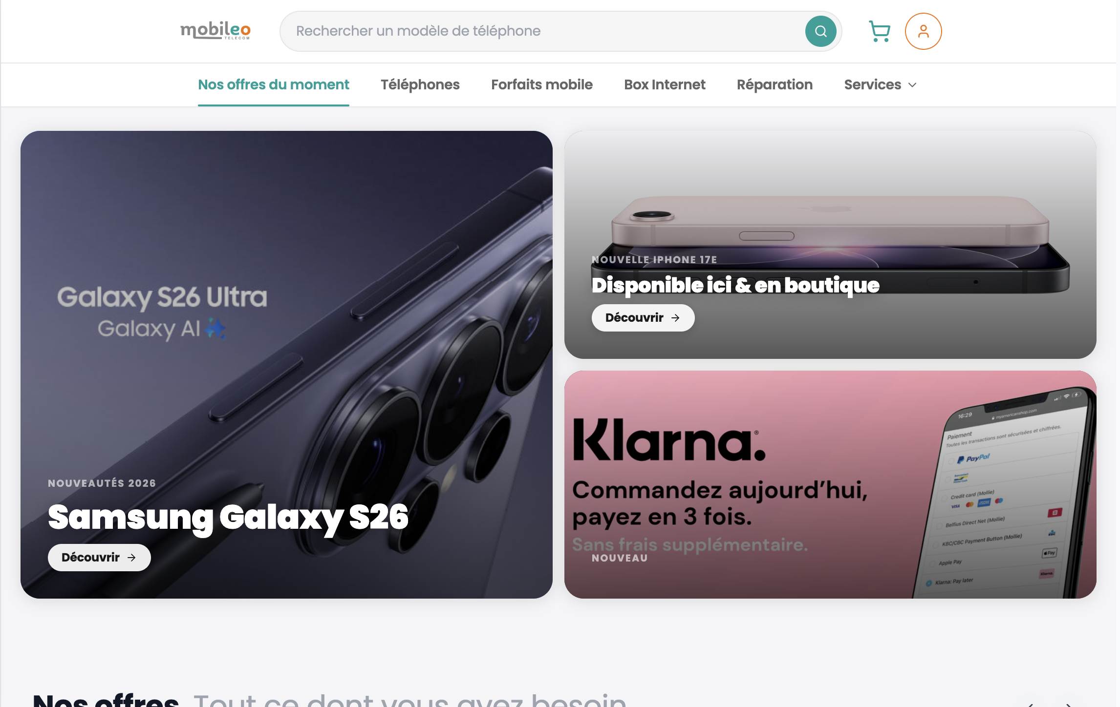 mobileo vente téléphonie accessoires et souscription contrat template preview