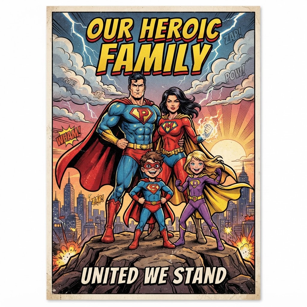 Famille super-héros BD