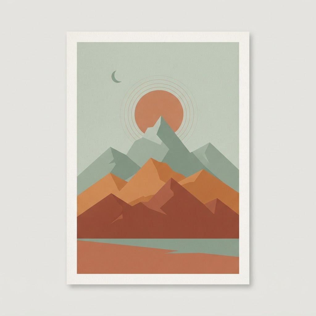 Montagnes minimalistes