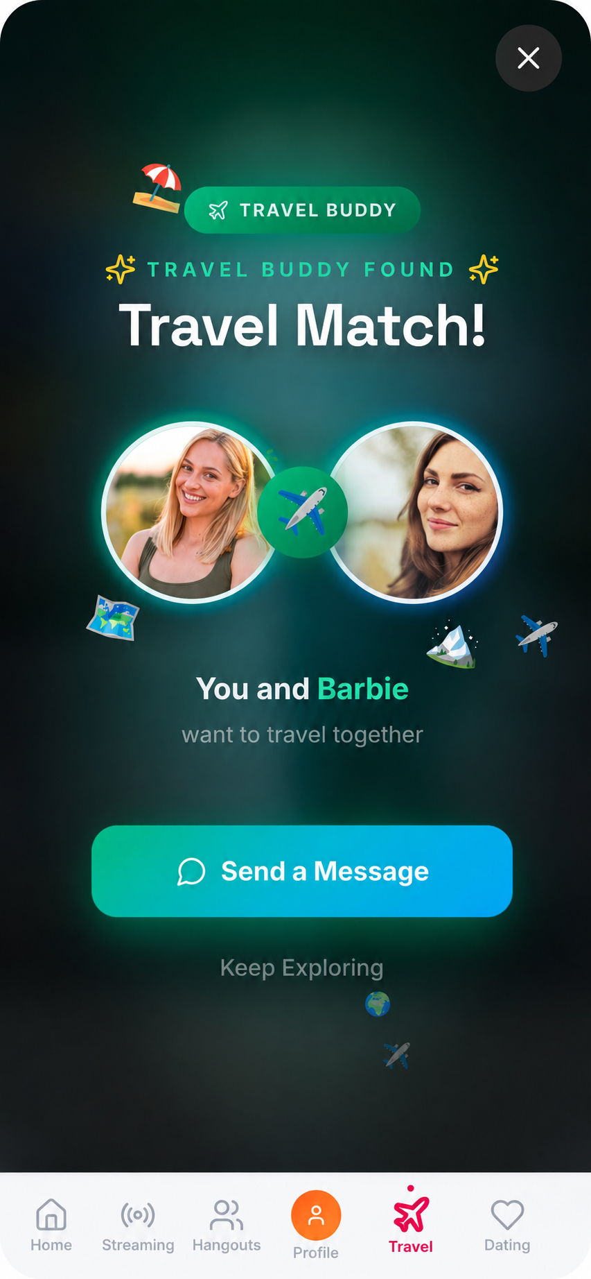 Konnectors app — Share Travel Moments: Post experiences, join meetups, and connect with the community.