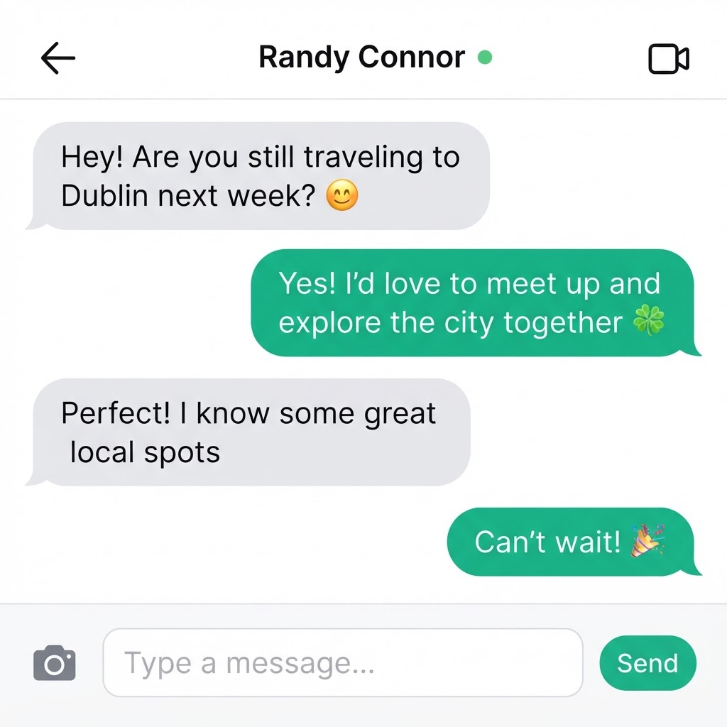 Konnectors app — Start Conversations: Send chat requests and build meaningful travel connections.