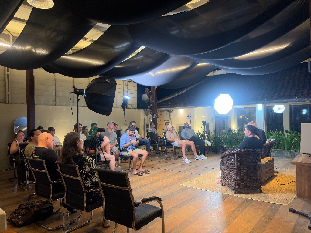 An evening session at the EX EPIC Academy space in Canggu, Bali